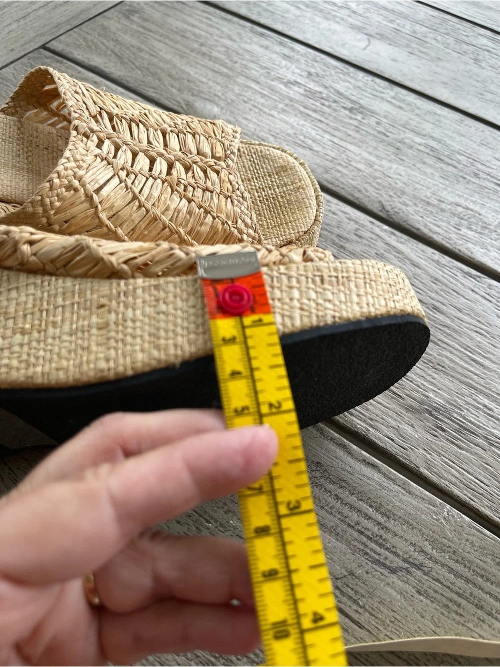 Tommy Bahama Pineapple Wedge Woven Platform Slide Sandals in Natural Size 8
